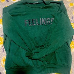 Reformation Green Feelings sweatshirt